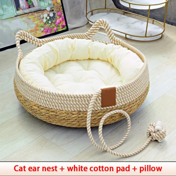 Four Seasons Cat Bed Woven Removable Upholstery - Image 12