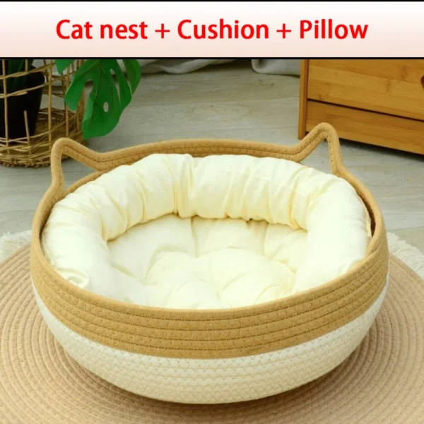 Four Seasons Cat Bed Woven Removable Upholstery - Image 9