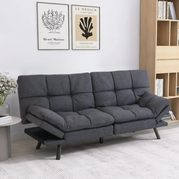 Futon Sofa Bed, Sleeper Convertible, Memory Foam