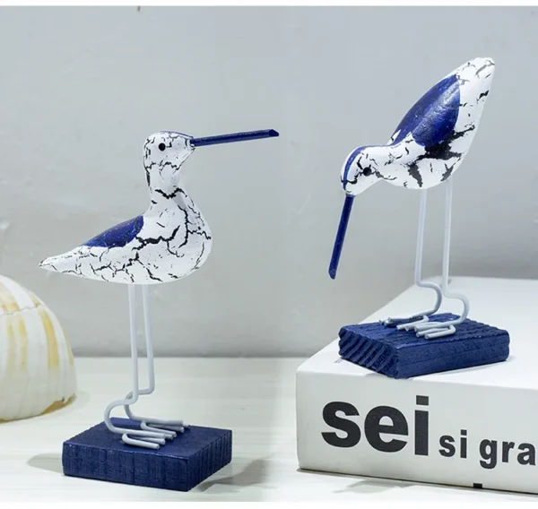 Mediterranean Style 3 pcs wooden Seagull set - Image 8