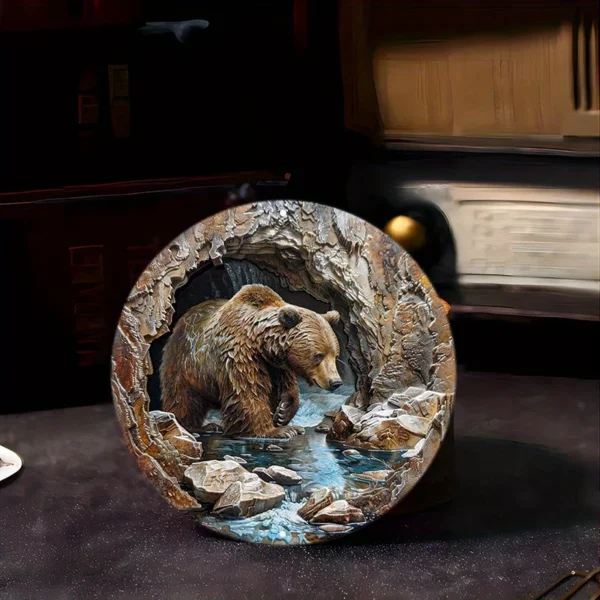 Rustic Brown Bear Cave Scene - Image 10