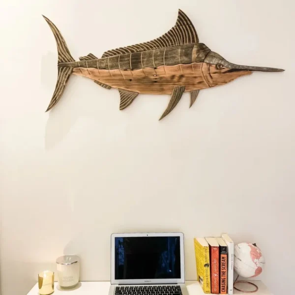 Wooden Sea Fish Home Décor - Image 2