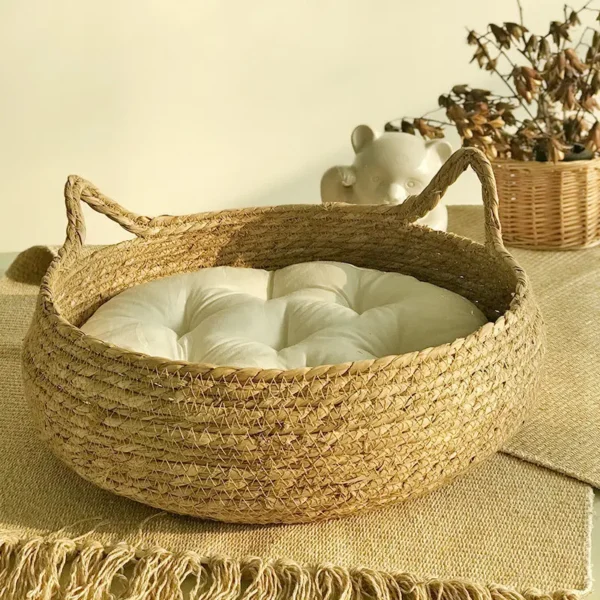 Four Seasons Cat Bed Woven Removable Upholstery - Image 6