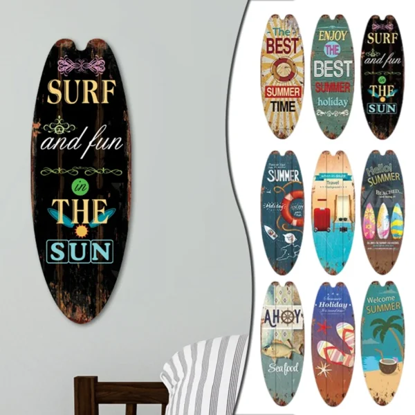 Surfboard Summer Beach Ocean Hanging Signs - Image 2