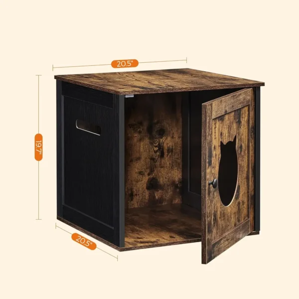 Hidden Litter Enclosure Cabinet with Single Door - Image 8