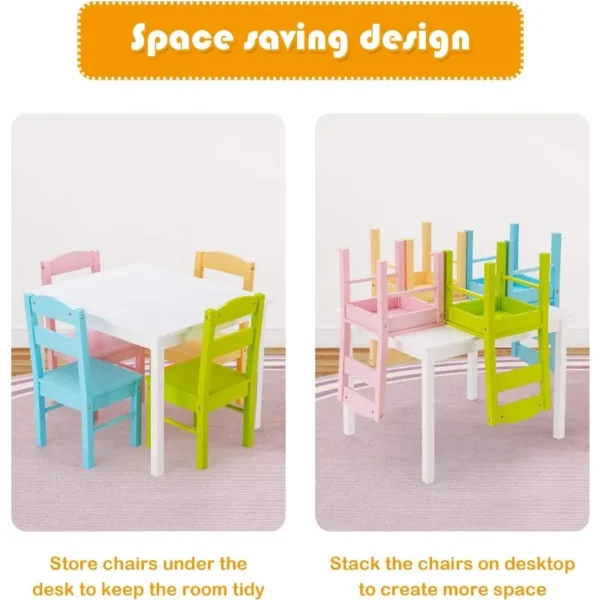 5 Piece Wood Activity Table & Chairs for Children - Image 22