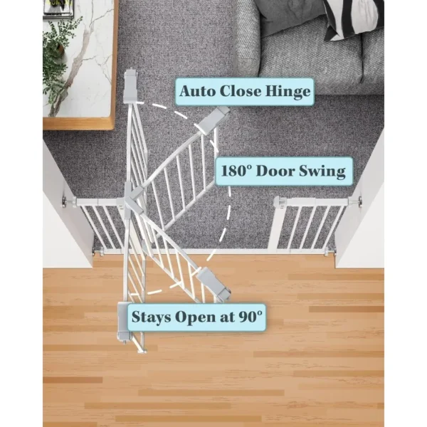 39.6” Dog Gate for Stairs & Doorways, 30" - Image 6