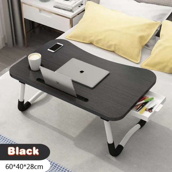 Foldable Lap Table with Cup Holder Drawer - Image 8