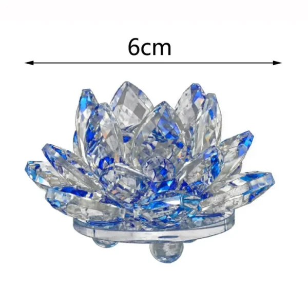 Crystal Lotus Flower Figurine Glass - Image 6