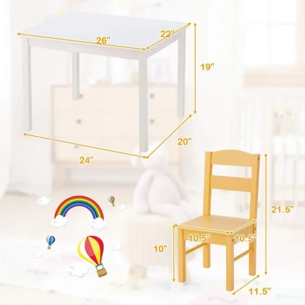 5 Piece Wood Activity Table & Chairs for Children - Image 21