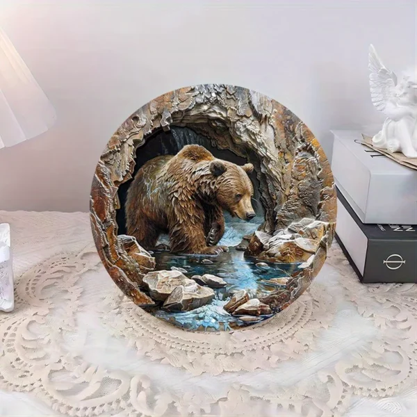 Rustic Brown Bear Cave Scene - Image 4