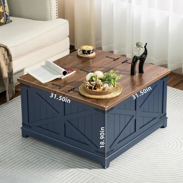 Coffee Table with Hidden Storage Organizer - Image 2