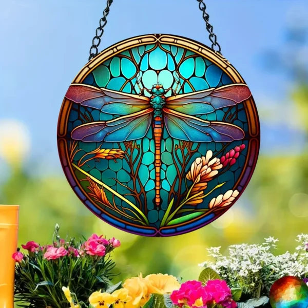 Acrylic Art Beautiful Dragonfly Window Hanging - Image 11