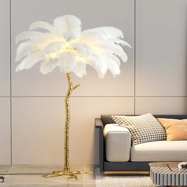 Ostrich Feather Led Floor Lamp - Image 2