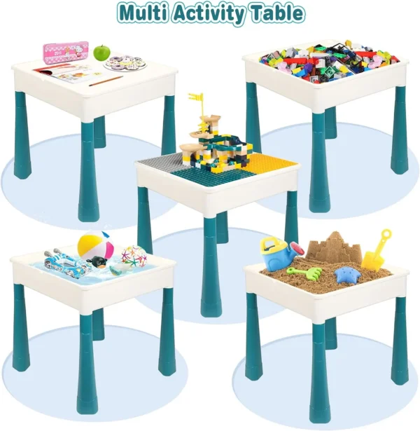 All-in-One Kids Table and Chairs Set with 100PCS Marble Run - Image 3