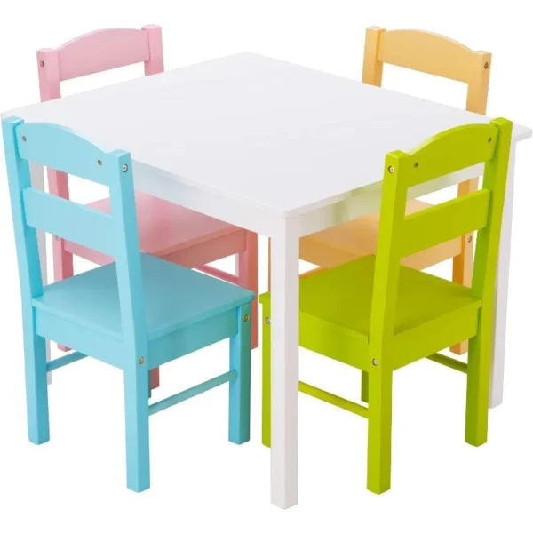 5 Piece Wood Activity Table & Chairs for Children - Image 7