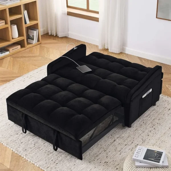 3 in 1 Sleeper Sofa Couch Bed with USB & Type C Port - Image 3