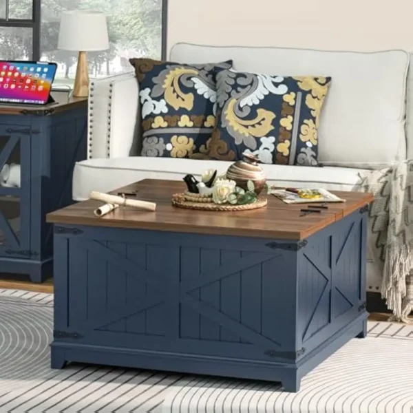 Coffee Table with Hidden Storage Organizer