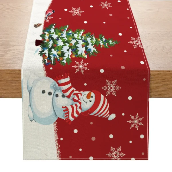 Linen Christmas Table Runner - Image 3