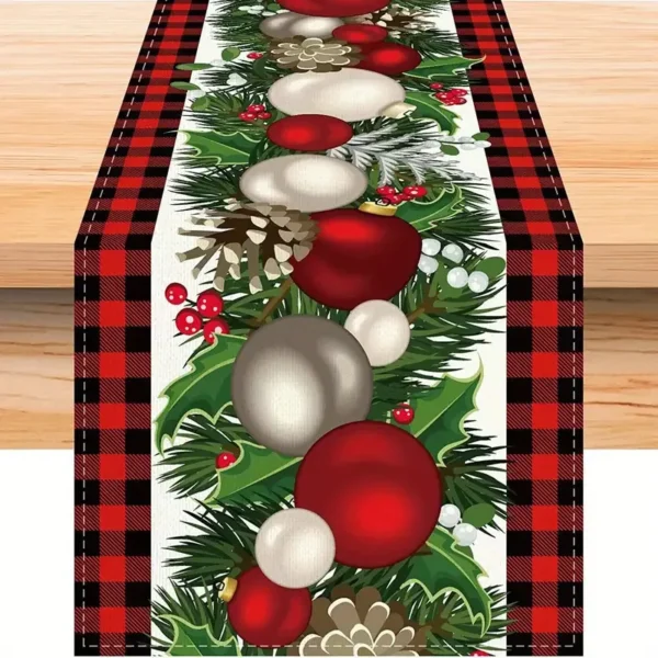 Linen Christmas Table Runner - Image 8