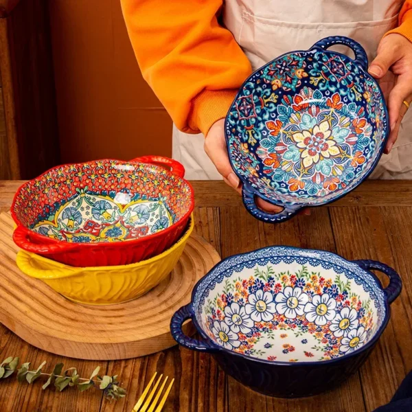 Bohemian Large soup bowl