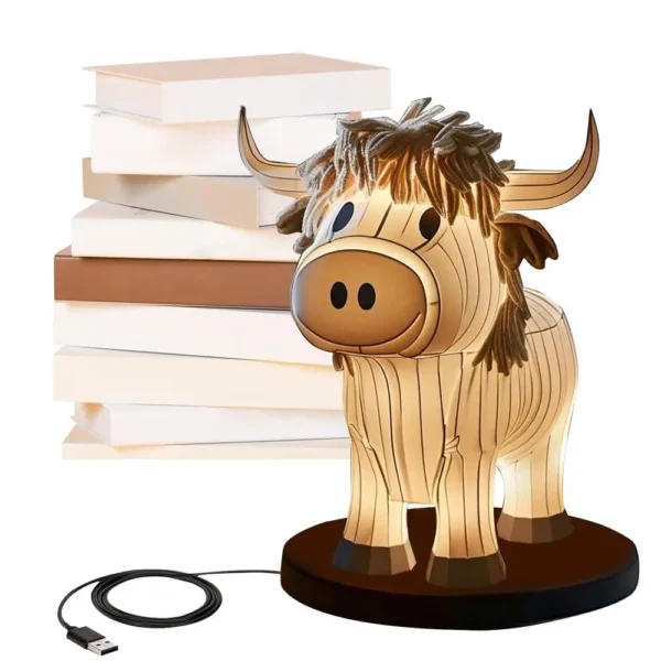 3D Highland Cow Nightstand Lamp - Image 6