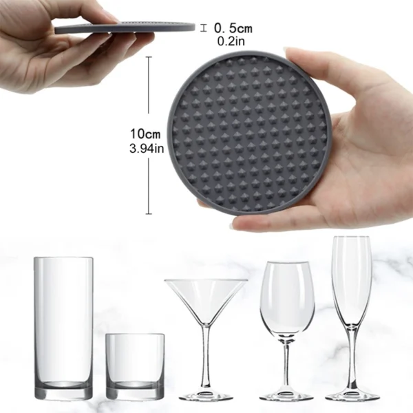 6Pcs 10cm Silicone Coasters - Image 5