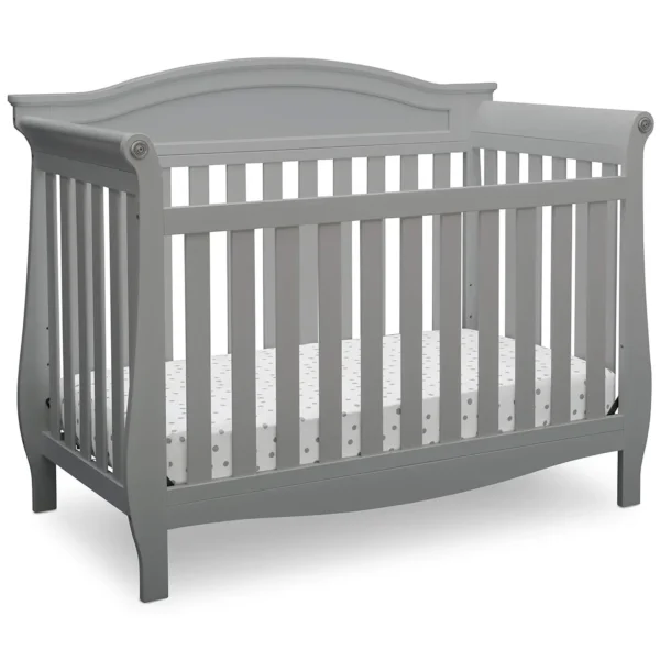 4-in-1 Convertible Baby Crib, Grey