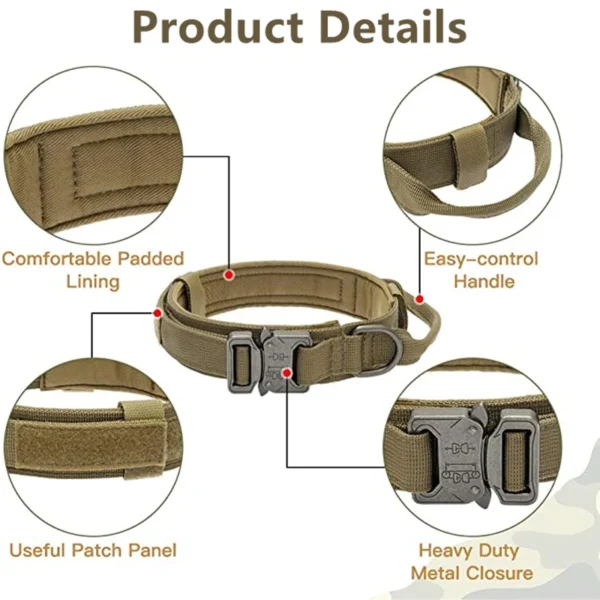 Durable Tactical Dog Collar Leash Set - Image 23