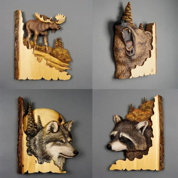 Animal Carving Handcraft Sculpture Wood