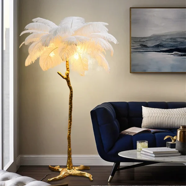 Ostrich Feather Led Floor Lamp