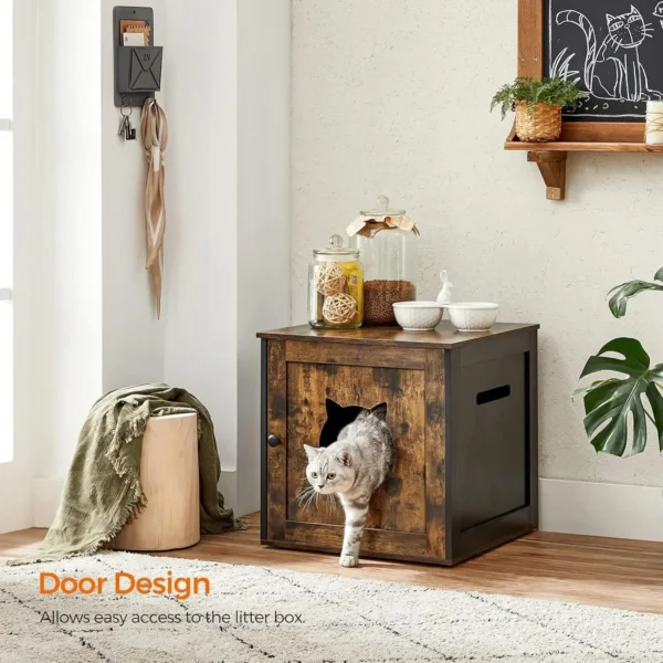 Hidden Litter Enclosure Cabinet with Single Door - Image 7