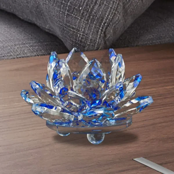 Crystal Lotus Flower Figurine Glass - Image 15