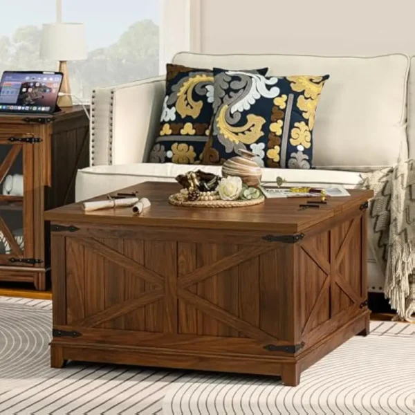 Coffee Table with Hidden Storage Organizer - Image 7