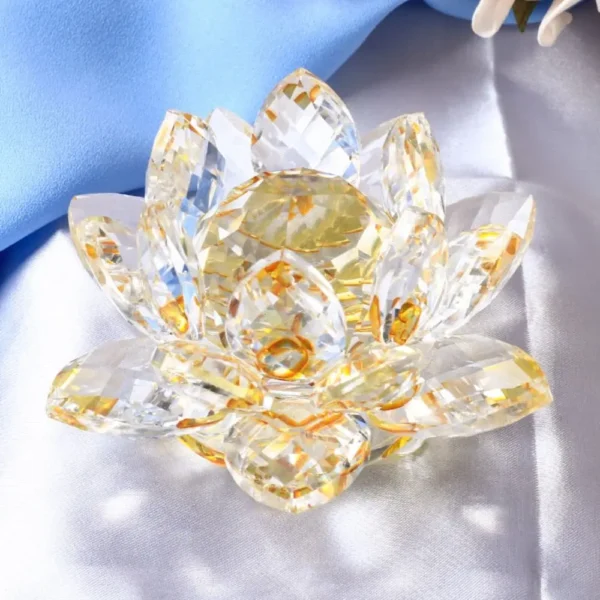 Crystal Lotus Flower Figurine Glass - Image 10