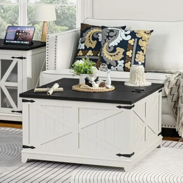 Coffee Table with Hidden Storage Organizer - Image 9