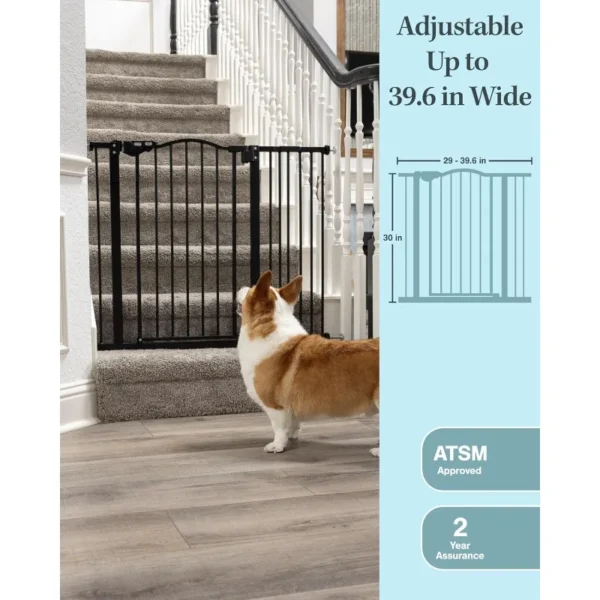 39.6” Dog Gate for Stairs & Doorways, 30" - Image 2