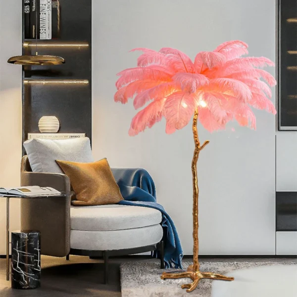 Ostrich Feather Led Floor Lamp - Image 5