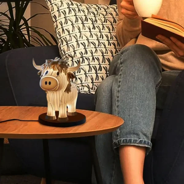 3D Highland Cow Nightstand Lamp - Image 7