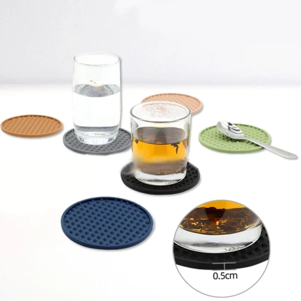 6Pcs 10cm Silicone Coasters - Image 13