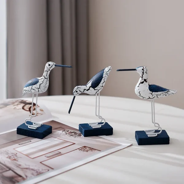 Mediterranean Style 3 pcs wooden Seagull set - Image 2