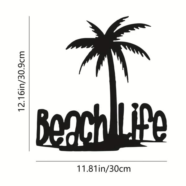 Palm Tree Beach Metal Wall Decoration - Image 5