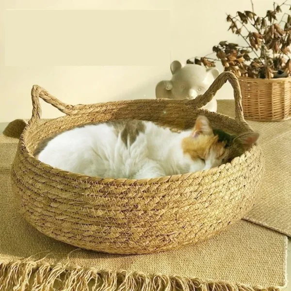 Four Seasons Cat Bed Woven Removable Upholstery - Image 5