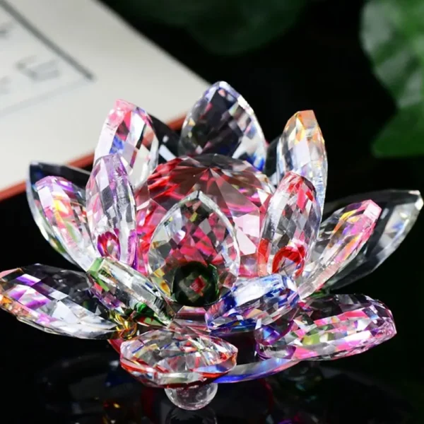 Crystal Lotus Flower Figurine Glass - Image 18