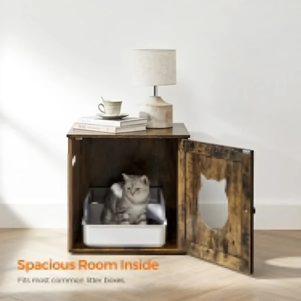 Hidden Litter Enclosure Cabinet with Single Door - Image 9