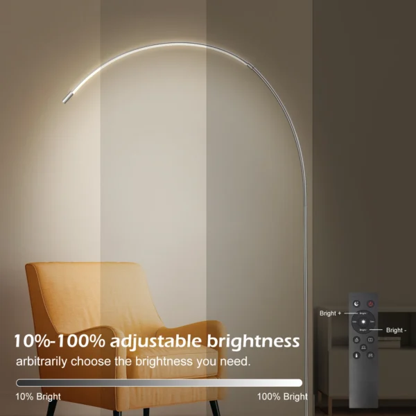 70.8" Modern LED Arc Floor Lamp - Image 2