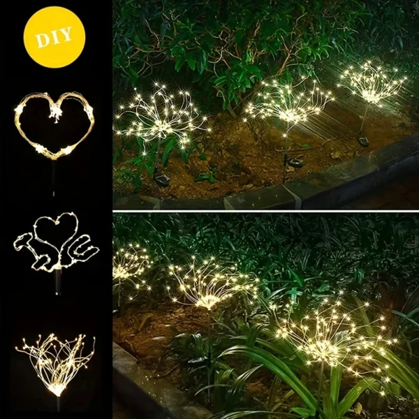 LED Solar Firework Light Waterproof Outdoor - Image 3