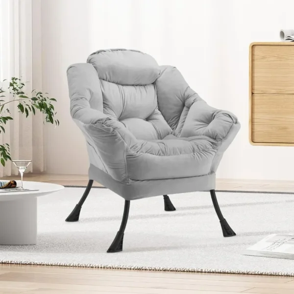 Modern Lounge Accent Chair with Armrests - Image 3