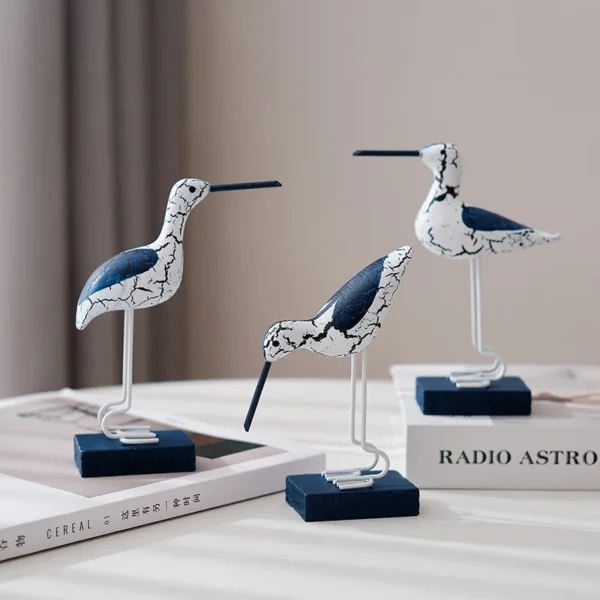 Mediterranean Style 3 pcs wooden Seagull set