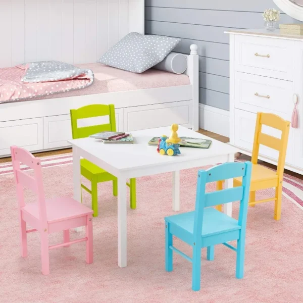 5 Piece Wood Activity Table & Chairs for Children - Image 23